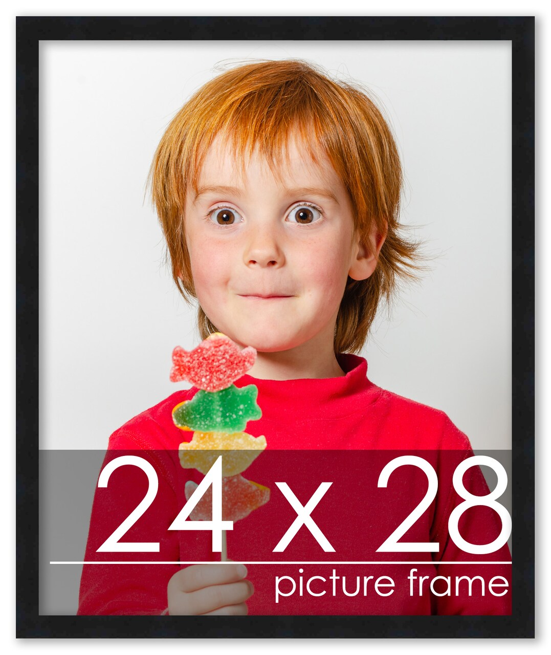 Minimalist Black Picture Frame - UV Acrylic, Foam Board Backing, Hanging Hardware
